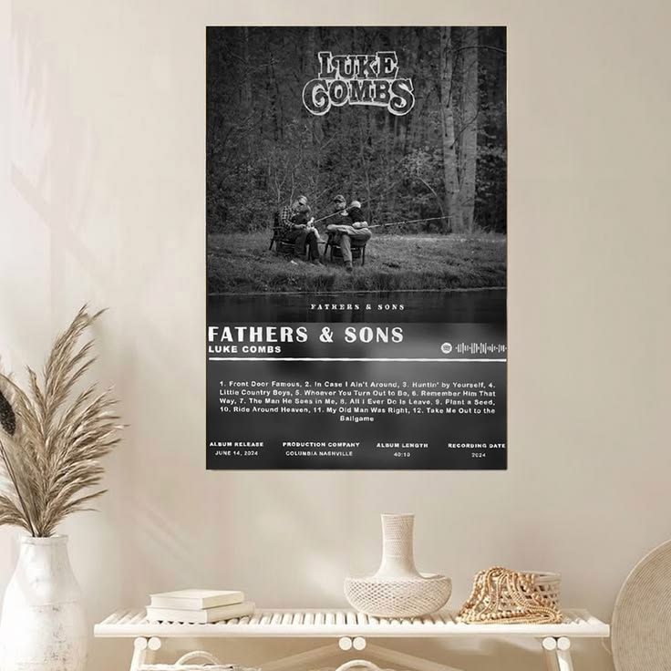 Luke Combs Fathers & Sons Album Poster Music Poster Unframed Size 24''x36''