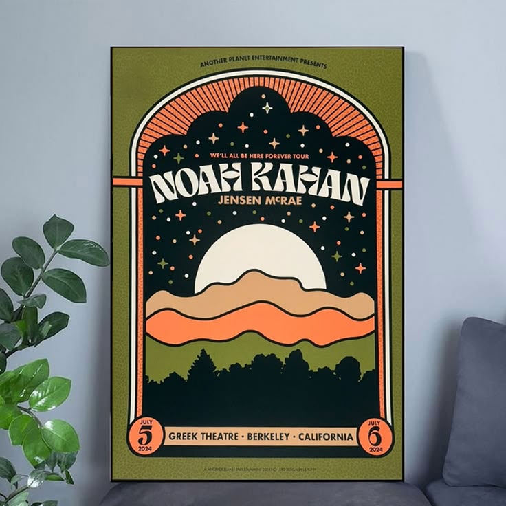 Noah Kahan Poster Greek Theatre Berkeley CA Poster Unframed Size 24''x36''