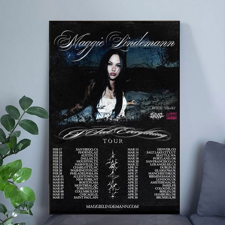 Maggie Lindemann I Feel Everything Tour 2026 Gift Fan Decor Poster Unframed Size 24''x36''