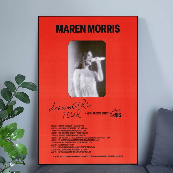 Maren Morris Tour 2026 Poster Unframed Size 24''x36''