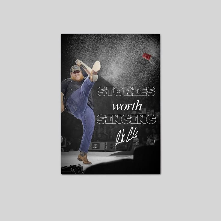 Luke Combs Country Music Wall Decor Motivational Lyric Art Poster Unframed Size 24''x36''