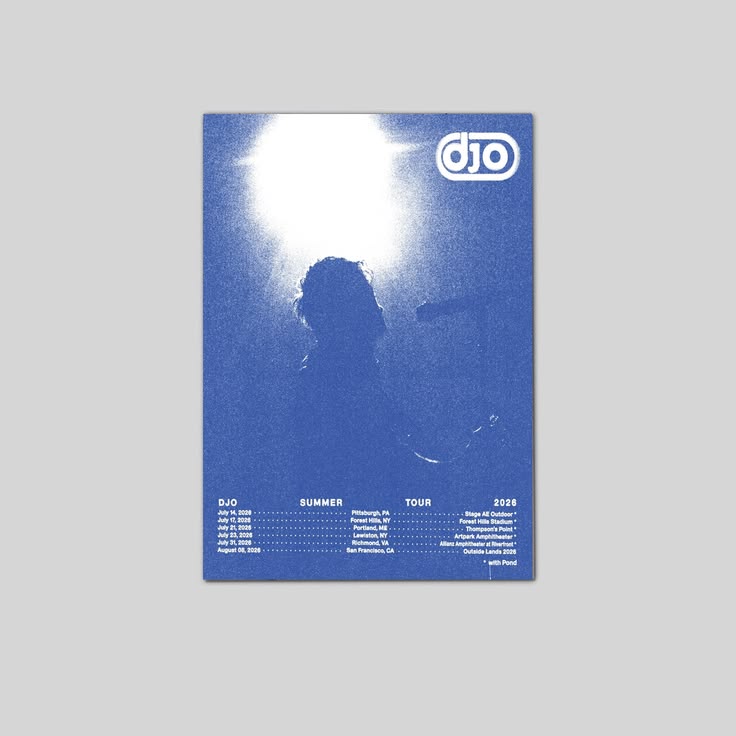 Djo summer headline shows intertwined with Tame Impala tour 2026 Poster Unframed Size 24''x36''