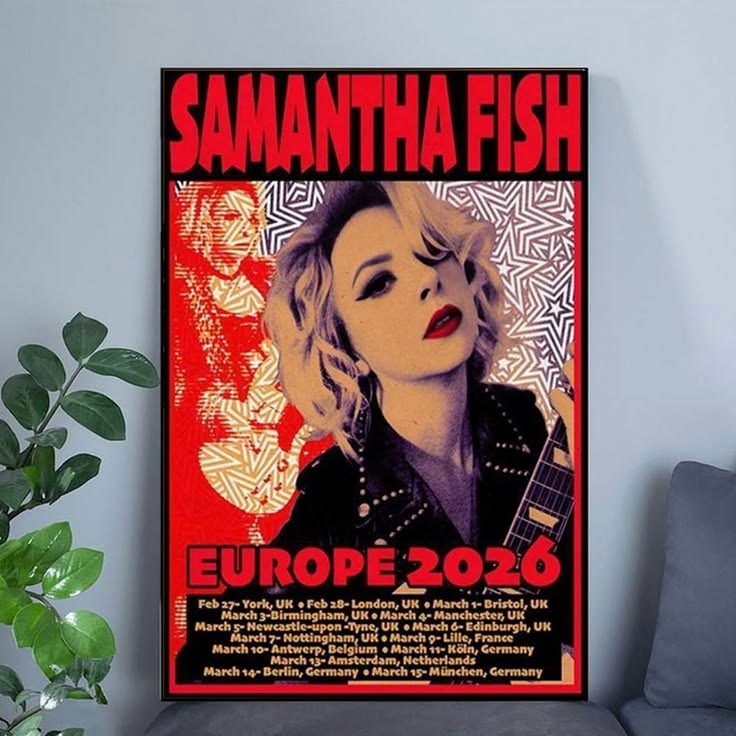 Samantha Fish Tour Europe 2026 Poster Unframed Size 24''x36''