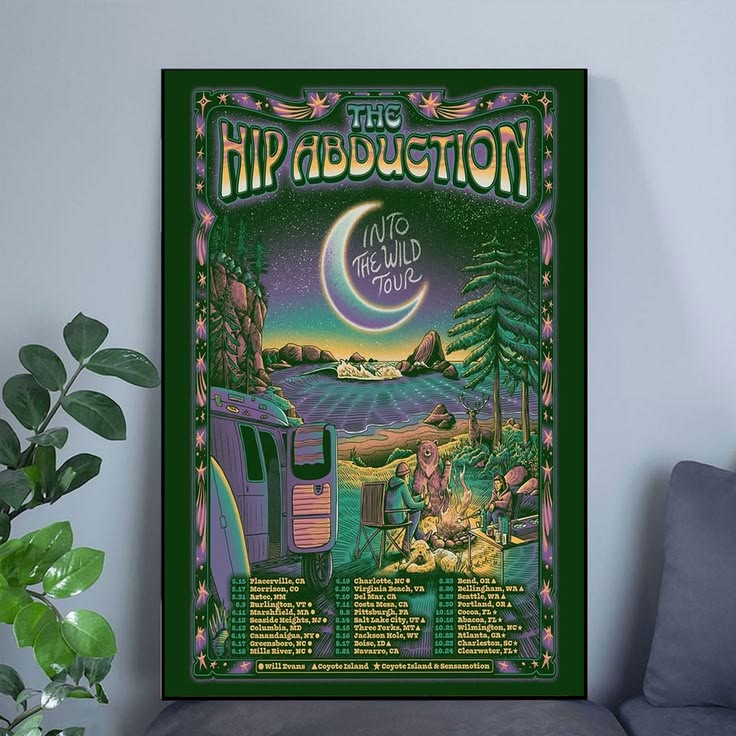 The Hip Abduction Into The Wild Tour 2026 Concert Poster Unframed Size 24''x36''