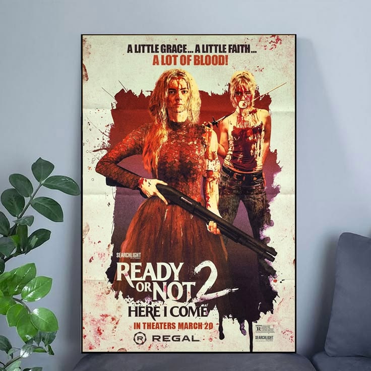 Ready Or Not 2 Movie Poster 2026 Samara Weaving Kathryn Newton Thriller Poster Unframed Size 24''x36''