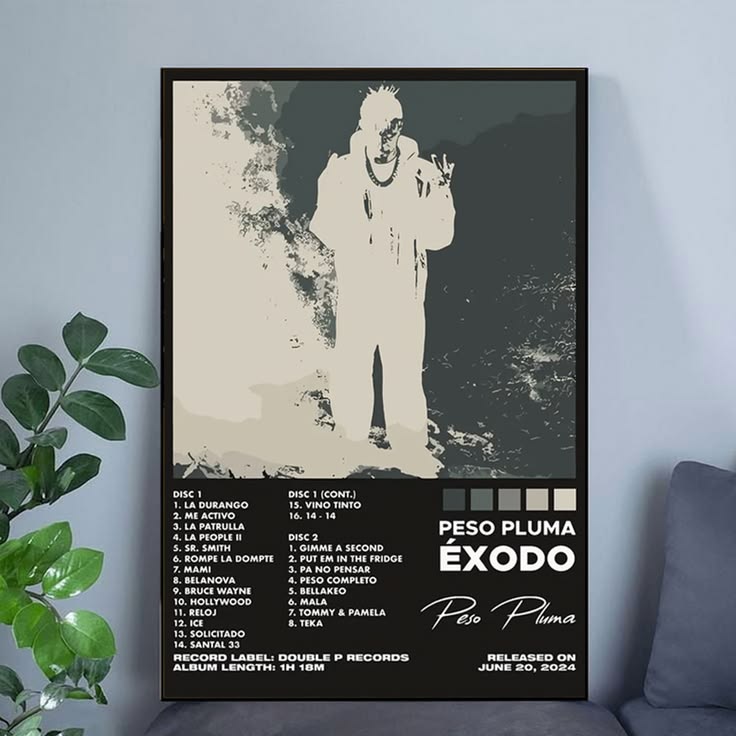 Peso Pluma Album Cover Wall Art Poster Unframed Size 24''x36''
