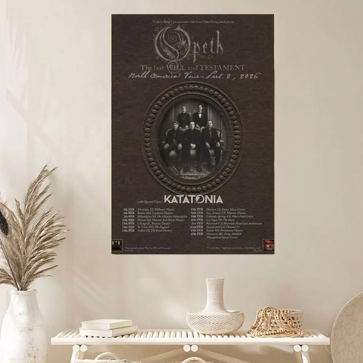 Opeth 2026 North American Tour Poster Unframed Size 24''x36''