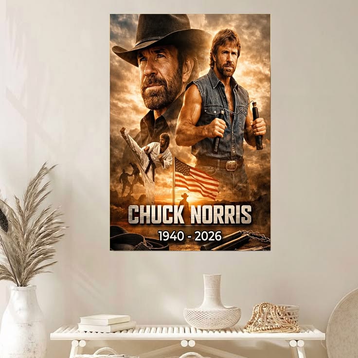 Chuck Norris 1940 2026 Memorial Poster Action Legend Wall Art Poster Unframed Size 24''x36''