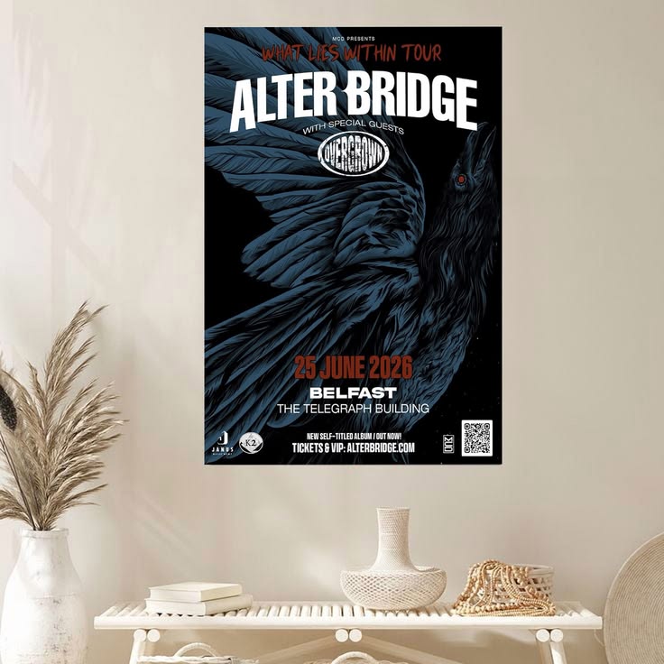 ALTER BRIDGE Poster What Lies Within US Tour 2026 Home Decor Poster Unframed Size 24''x36''