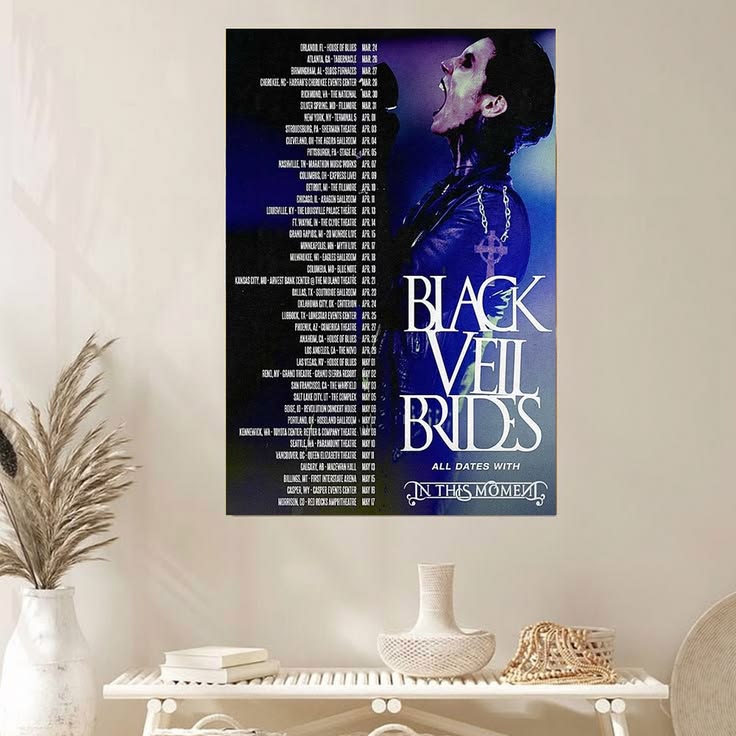 Black Veil Brides Andy Biersack Tour Poster Unframed Size 24''x36''