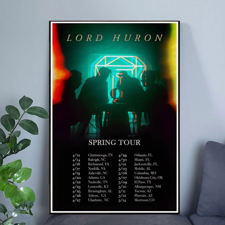 LORD HURON Spring Tour 2019 Poster Unframed Size 24''x36''