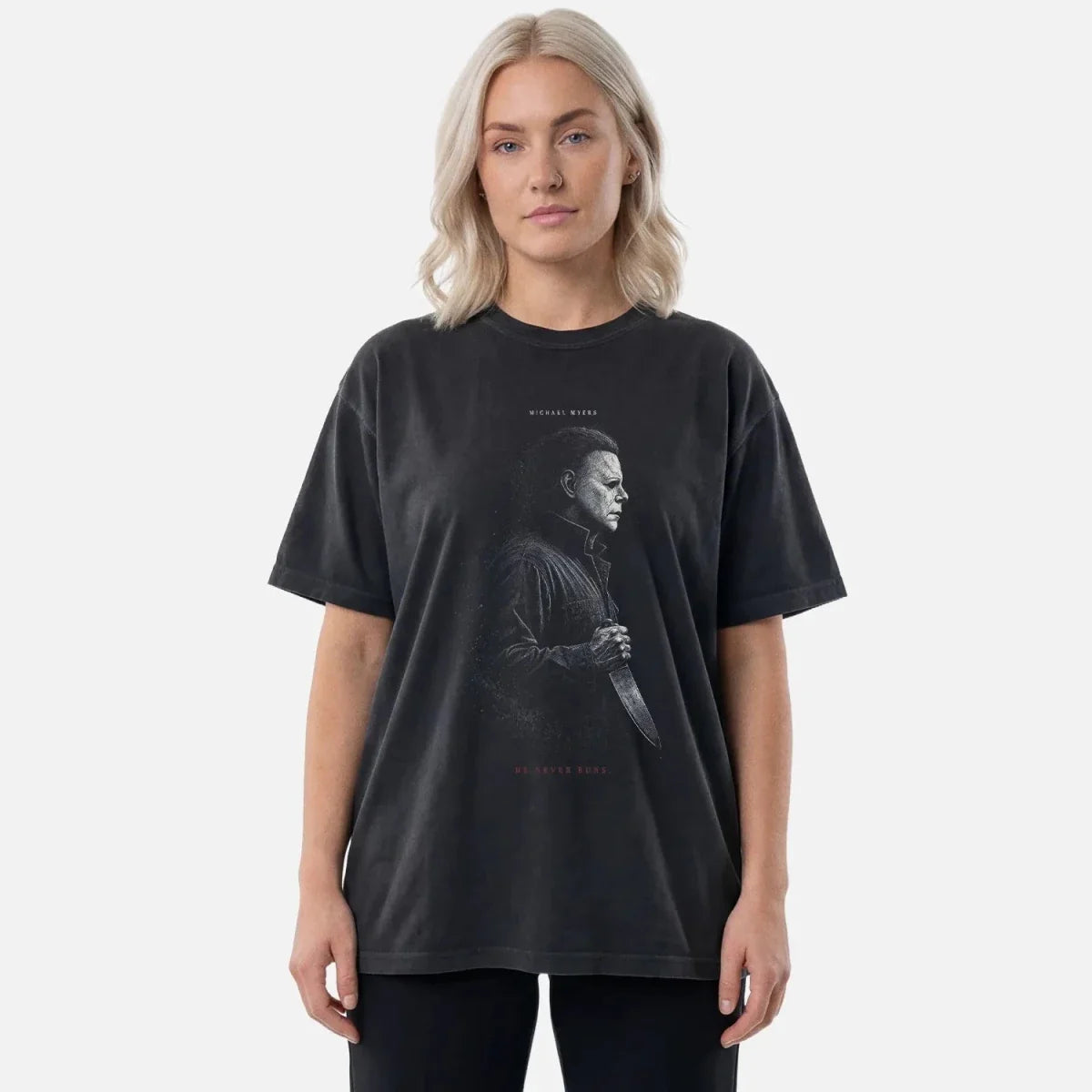 Blankface Tee – White Mask Shirt