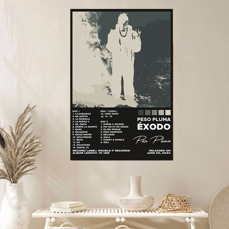 Peso Pluma Album Cover Wall Art Poster Unframed Size 24''x36''