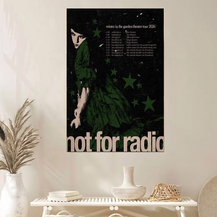 Poster Not For Radio Tour Jan 2026 Poster Unframed Size 24''x36''