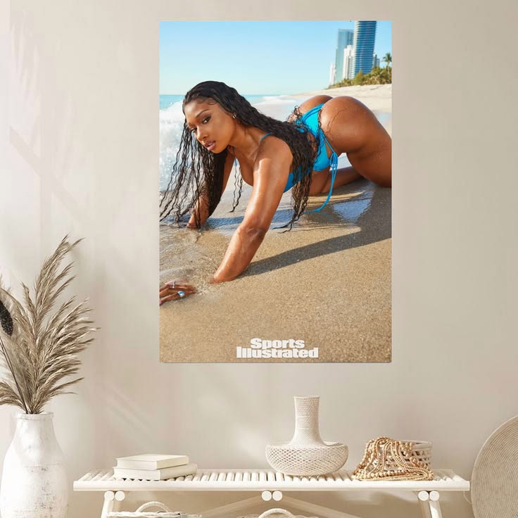 Megan Thee Stallion Sports Illustrated Swim Wall Poster Unframed Size 24''x36''