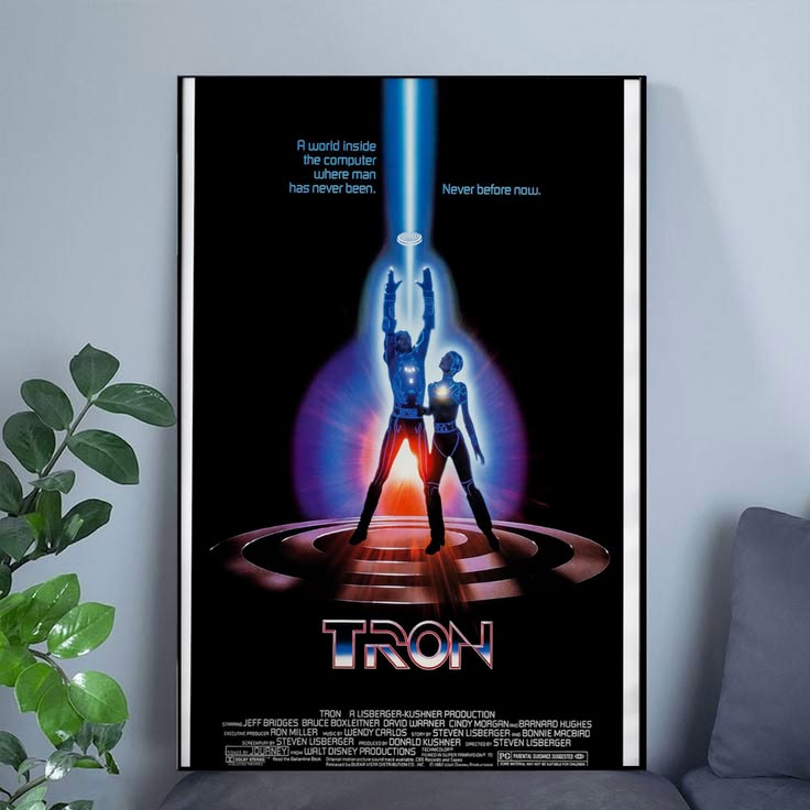 Tron (1982) Classic Vintage Sci-Fi Film Collectibles Retro Movie Poster Unframed Size 24''x36''