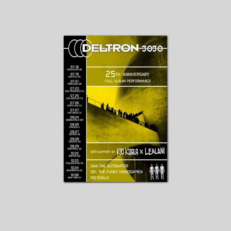 DELTRON 3030 25th ANNIVERSARY TOUR 2025 Poster Unframed Size 24''x36''