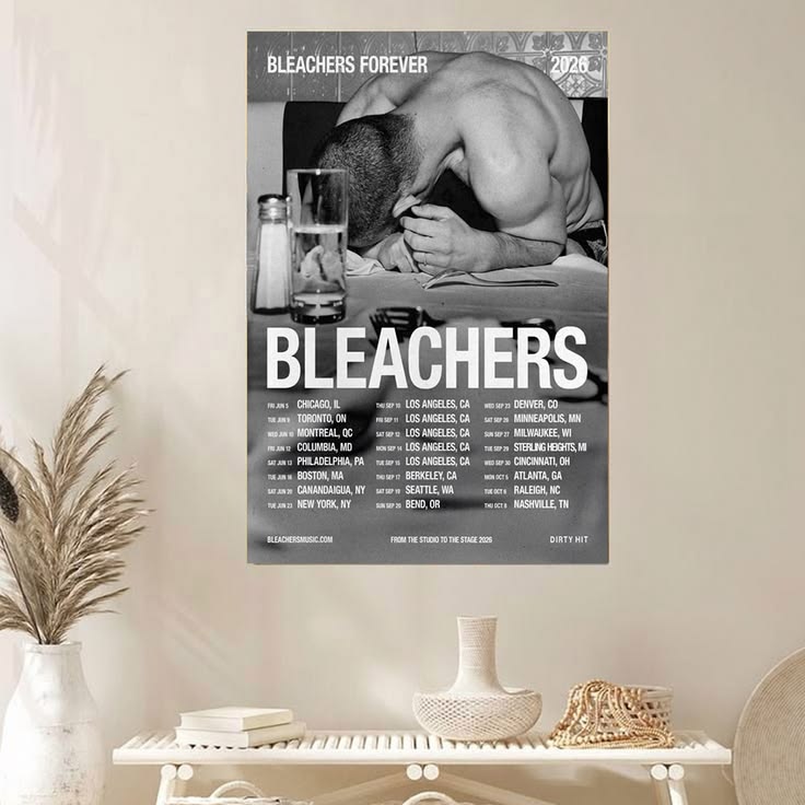 Bleachers Forever Tour 2026 Poster Indie Pop Rock Concert Poster Unframed Size 24''x36''