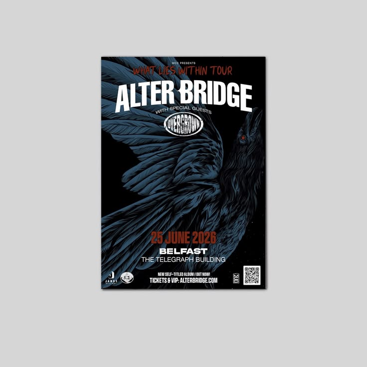 ALTER BRIDGE Poster What Lies Within US Tour 2026 Home Decor Poster Unframed Size 24''x36''