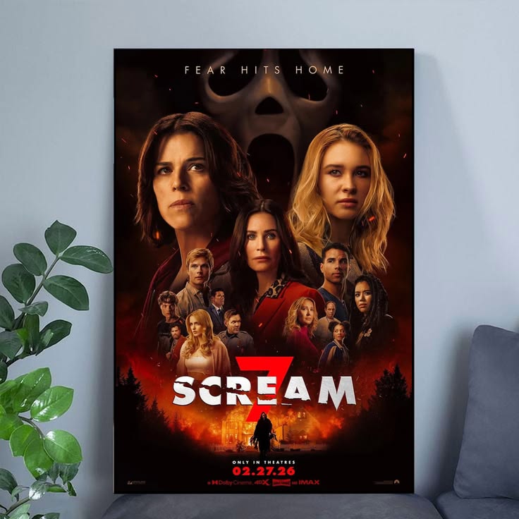 Scream 7 2026 Movie Poster Wall Decor Poster Unframed Size 24''x36''