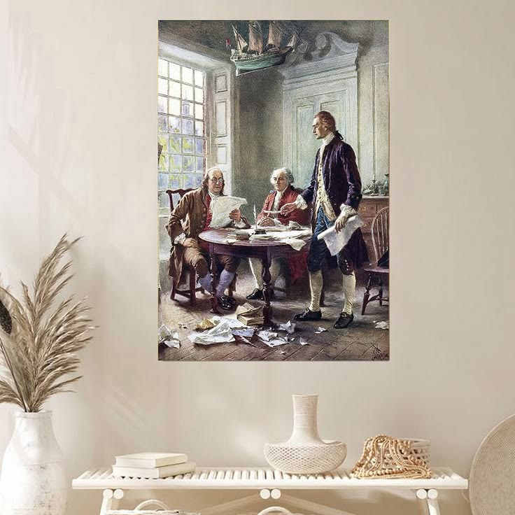 Thomas Jefferson Benjamin Franklin John Adams Declaration Of Independence Poster Unframed Size 24''x36''