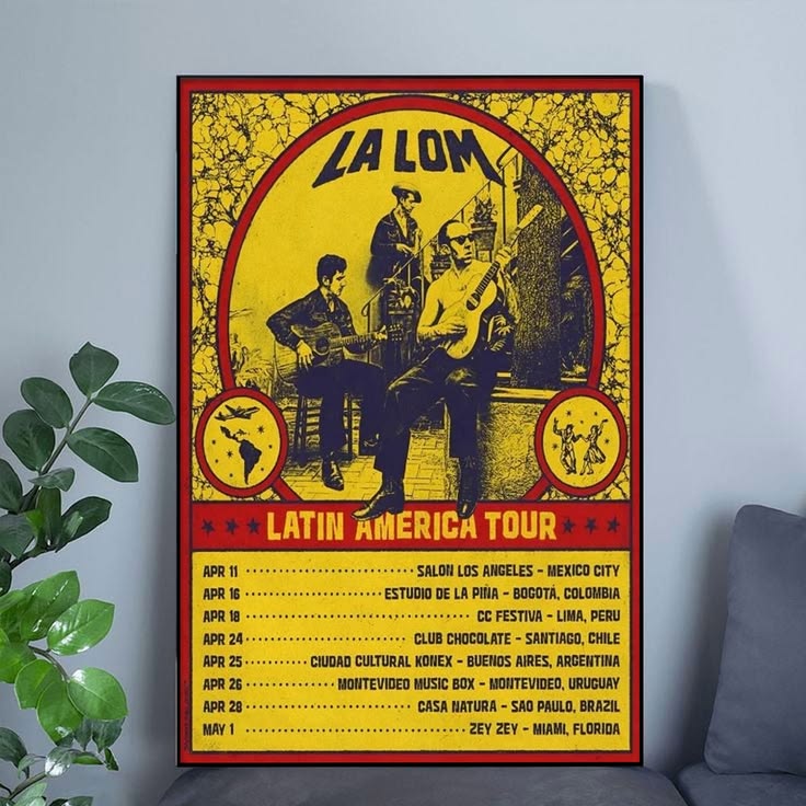 La Lom Latin America Tour 2026 Mexico City Concert Poster Unframed Size 24''x36''