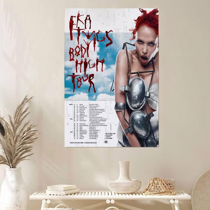 FKA twigs Tour 2026 Schedule Poster Unframed Size 24''x36''
