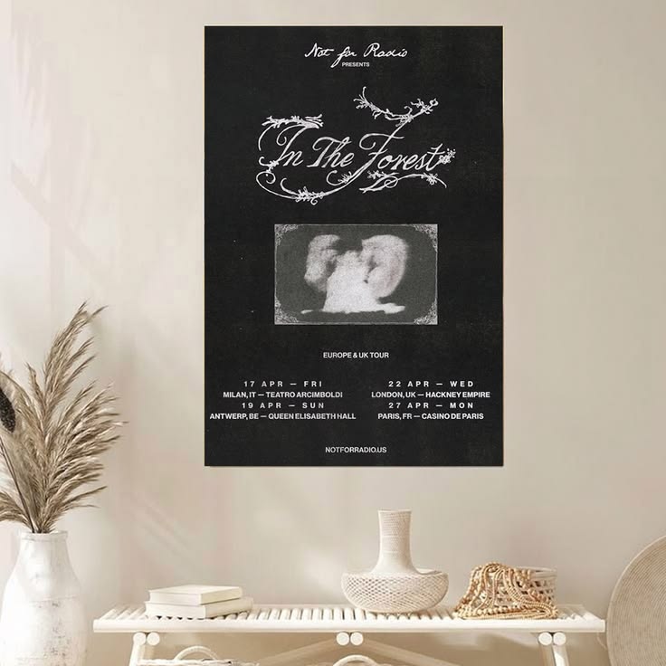 Not for Radio In The Forest EU & UK Tour 2026 Poster Unframed Size 24''x36''