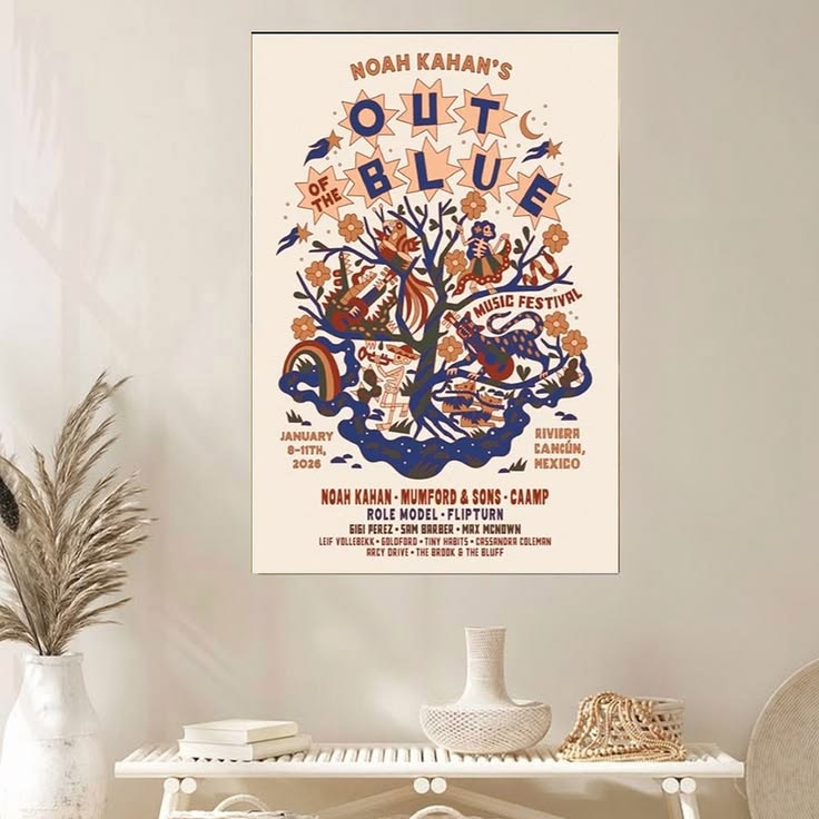Noah Kahan Jan 8-11 2026 Riviera Cancun Mexico Poster Unframed Size 24''x36''