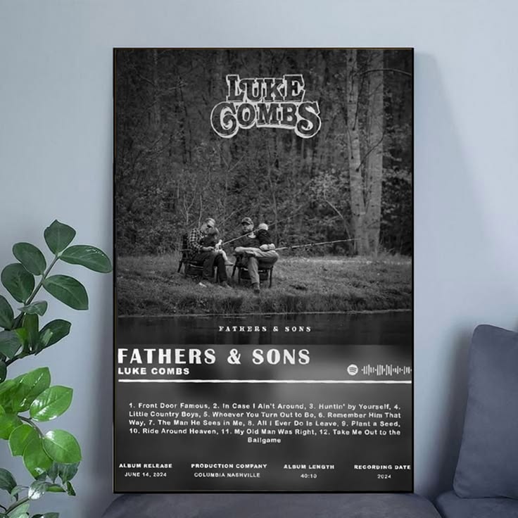Luke Combs Fathers & Sons Album Poster Music Poster Unframed Size 24''x36''
