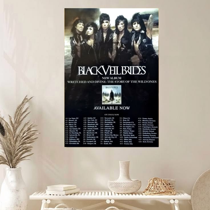 BLACK VEIL BRIDES Wretched & Divine Ltd Ed 2 RARE Poster Unframed Size 24''x36''