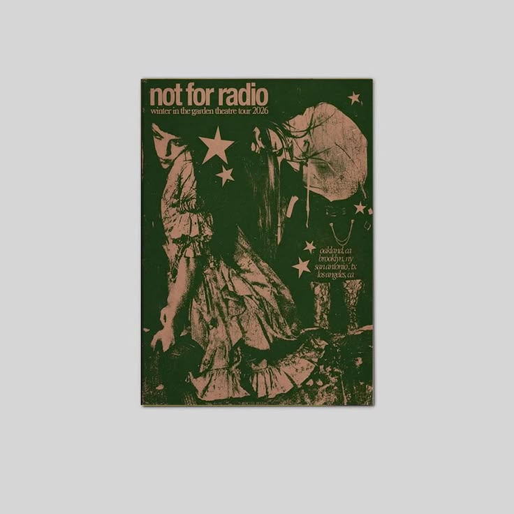 Not For Radio Winter In The Garden Theatre 2026 Tour Poster Unframed Size 24''x36''
