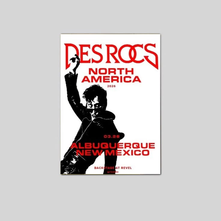 Des Rocs Tour 2026 Albuquerque New Mexico Poster Unframed Size 24''x36''