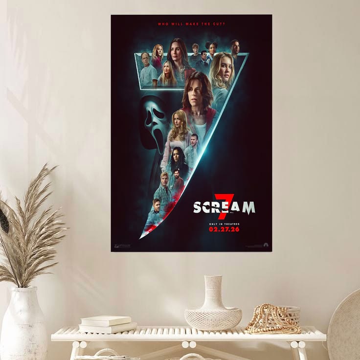 Scream 7 Poster, 2026 Movie Poster Unframed Size 24''x36''