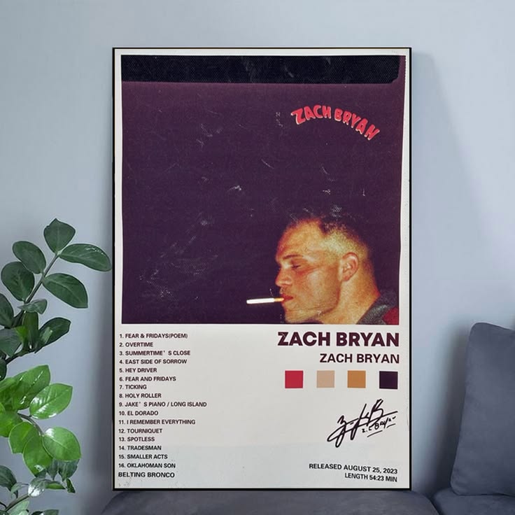 Zach Bryan Poster Unframed Size 24''x36''