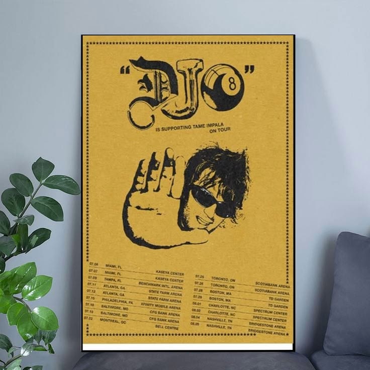 Djo x Tame Impala Tour 2026 Home Decor Poster Unframed Size 24''x36''