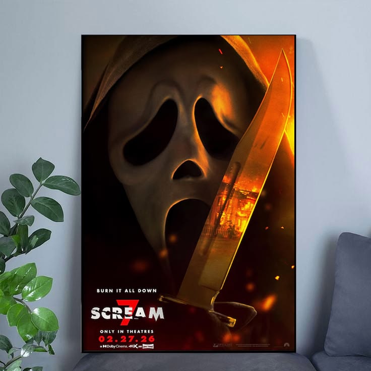 Movie Poster- Scream 7 Movie Art Poster Unframed Size 24''x36''