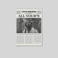 Tyler Childers Retro Newspaper All Your’n Country Squire Poster Unframed Size 24''x36''
