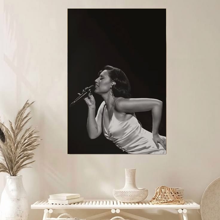 Raye Live Singing Performance Black & White Music Art Concert Wall Decor Print Poster Unframed Size 24''x36''