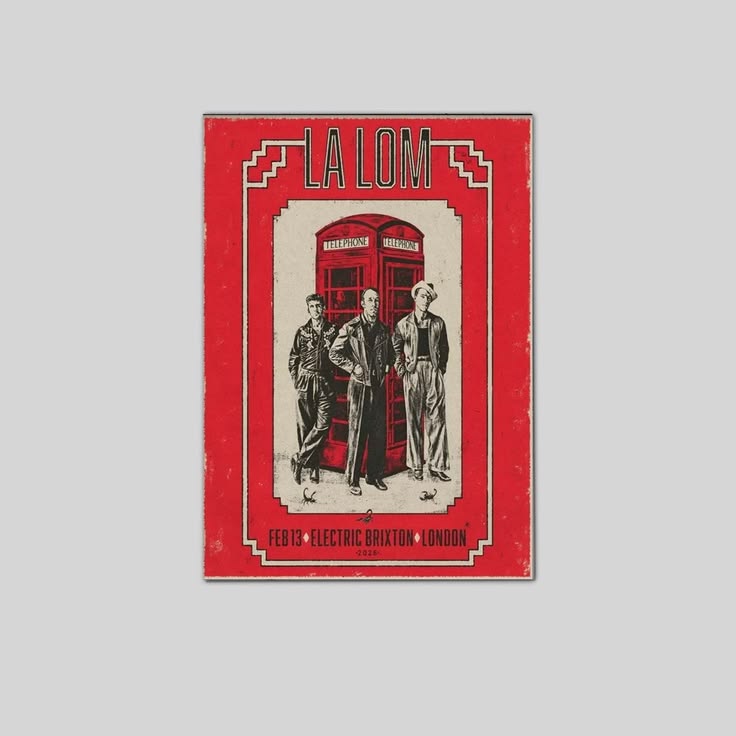 La Lom Electric Brixton London February 13 2026 Concert Poster Unframed Size 24''x36''
