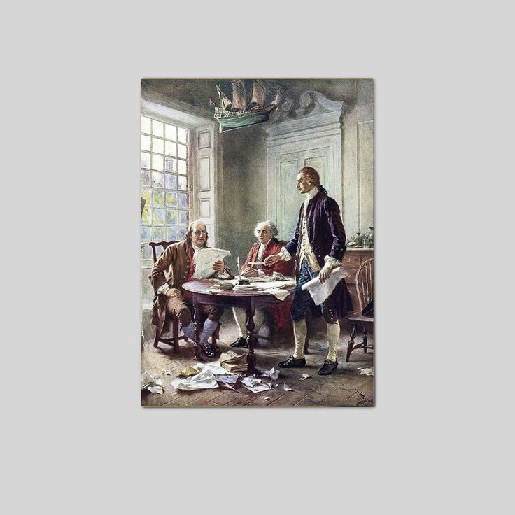 Thomas Jefferson Benjamin Franklin John Adams Declaration Of Independence Poster Unframed Size 24''x36''