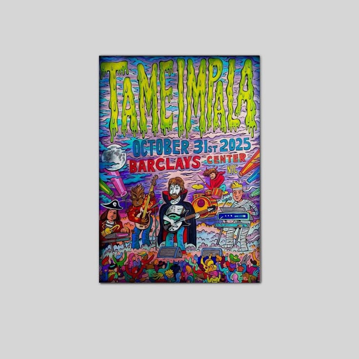Tame Impala Barclays Center in Brooklyn, NY Tour October 31 2025 Poster Unframed Size 24''x36''