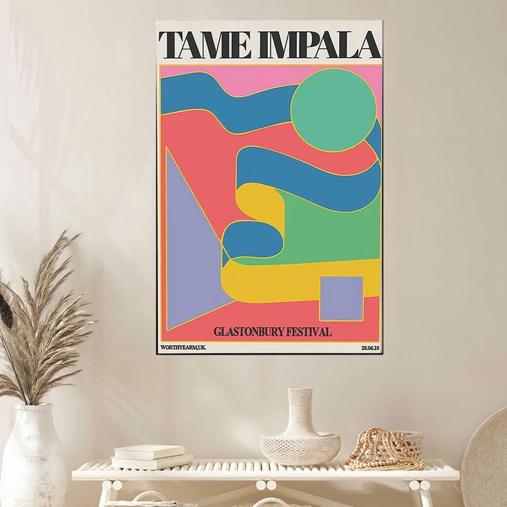 Tame Impala Glastonbury 2019 Wall Art Poster Unframed Size 24''x36''