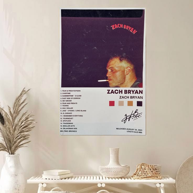 Zach Bryan Poster Unframed Size 24''x36''