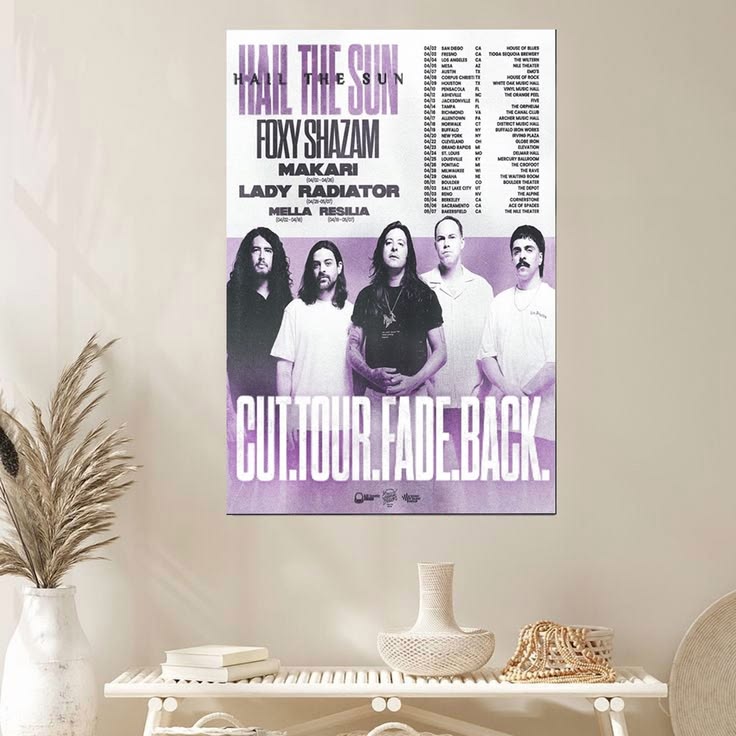 Hail The Sun Tour 2026 Poster Unframed Size 24''x36''
