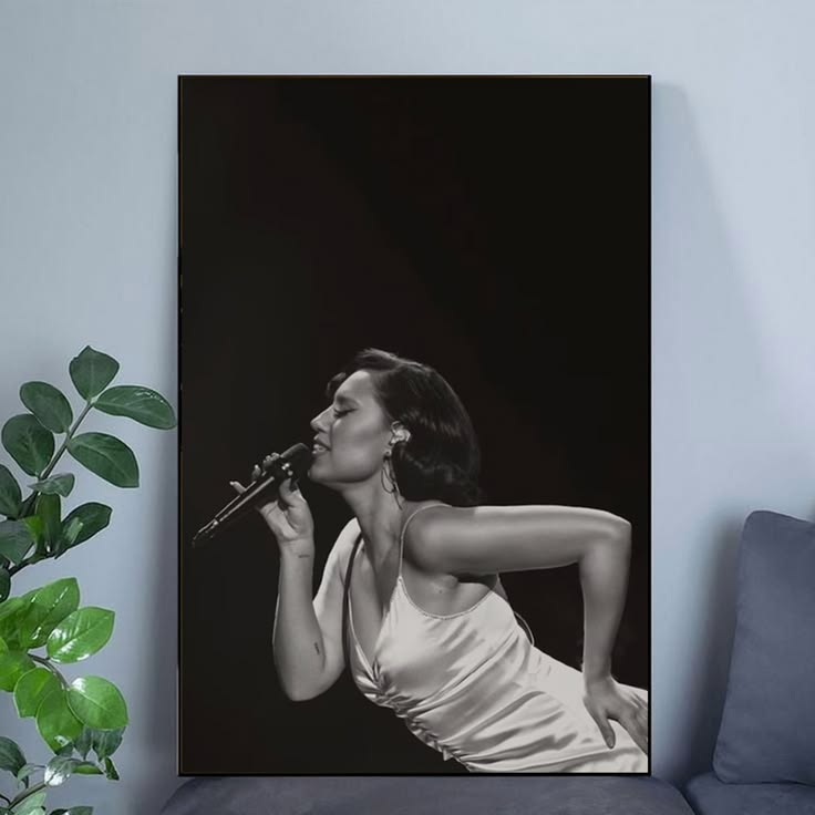 Raye Live Singing Performance Black & White Music Art Concert Wall Decor Print Poster Unframed Size 24''x36''