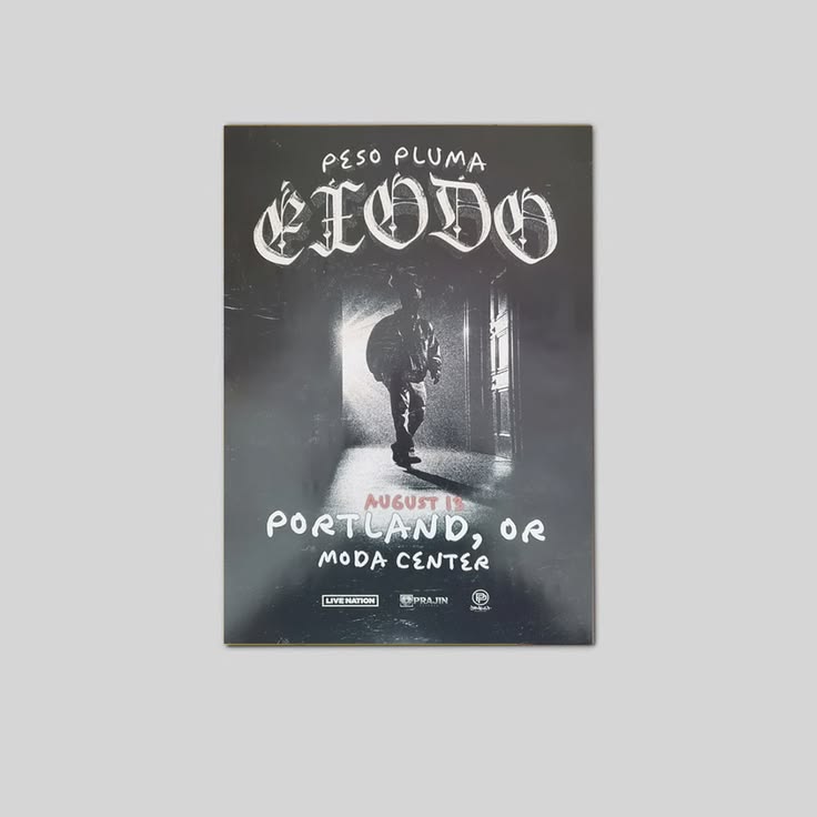 Peso Pluma - Exodo Tour Poster - Moda Center Portland, OR Poster Unframed Size 24''x36''