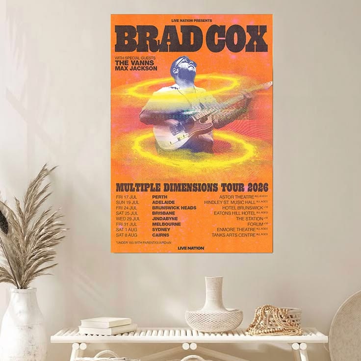 Brad Cox Multiple Dimensions Tour 2026 Poster Unframed Size 24''x36''
