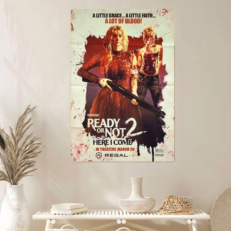 Ready Or Not 2 Movie Poster 2026 Samara Weaving Kathryn Newton Thriller Poster Unframed Size 24''x36''