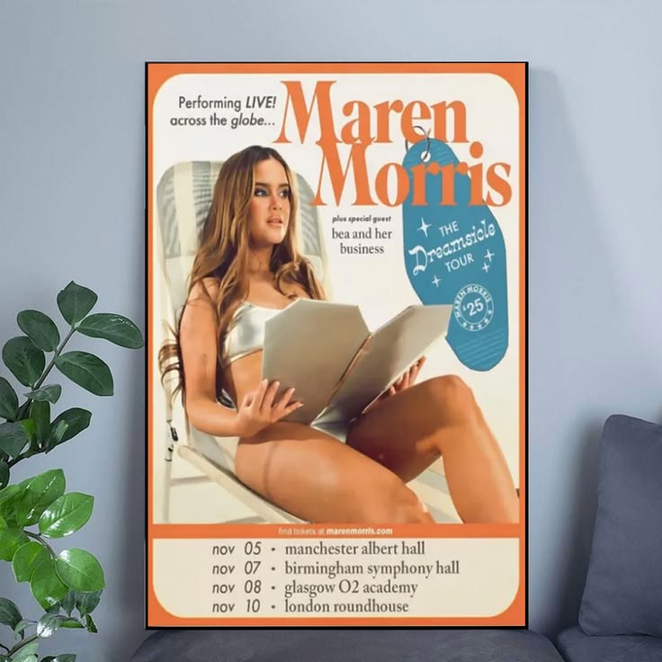 Maren Morris the dreamside uk tour poster concert wall art decor Poster Unframed Size 24''x36''
